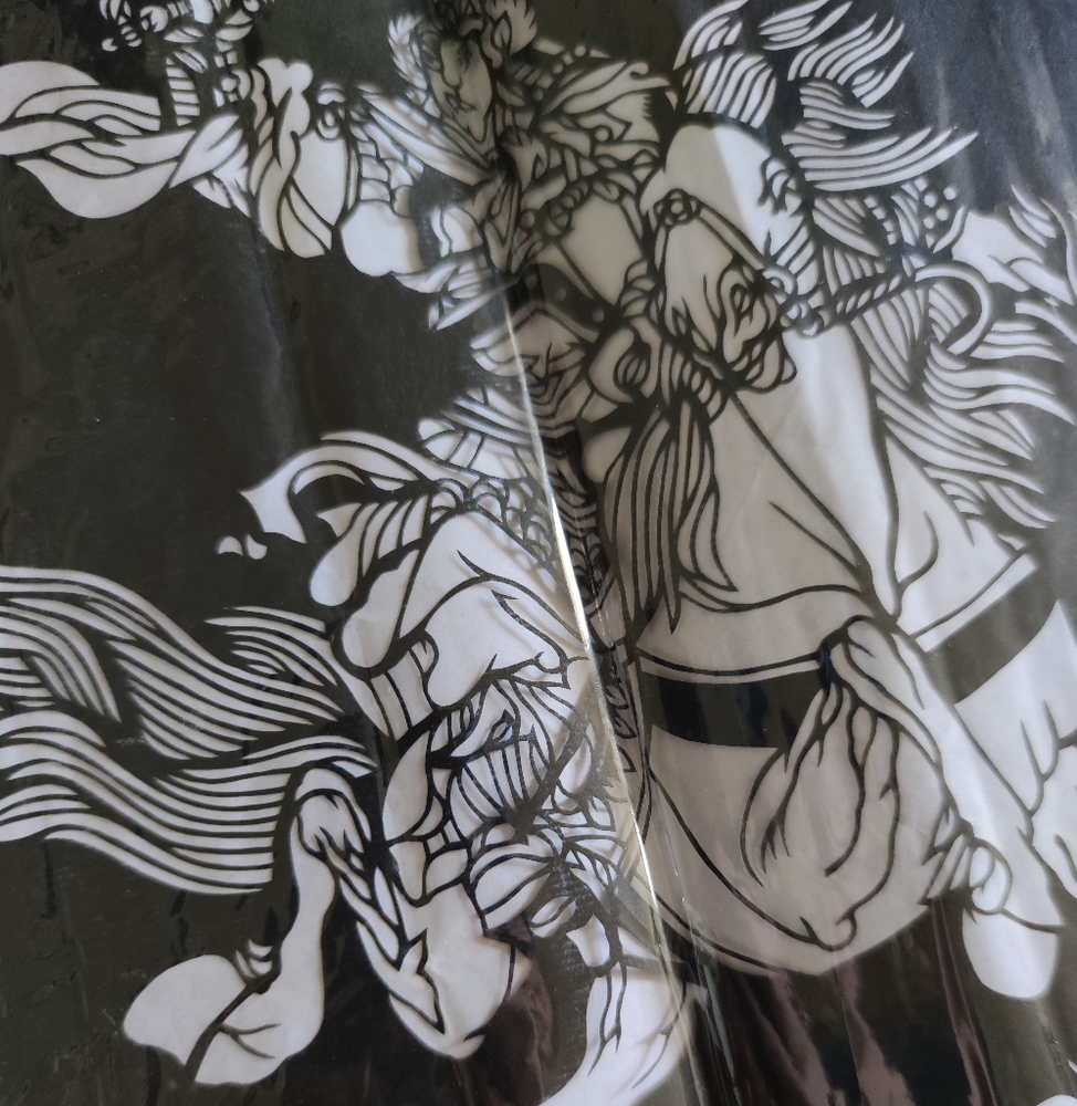 Chinese Horse and Rider Handcut Paper wall art - Picture 4 of 4